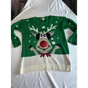 Derek Heart Christmas sweater sz 2x Rudolph